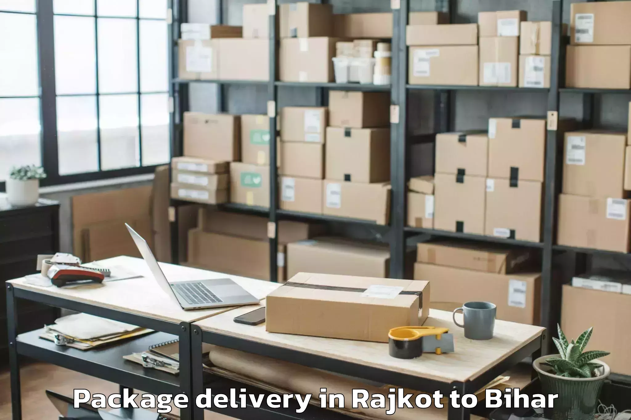 Professional Rajkot to Warisaliganj Package Delivery